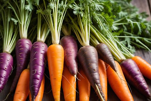 土壤美味植物農(nóng)產(chǎn)品胡蘿卜圖片攝影圖 以禾本科雜草為背景的生動呈現(xiàn)