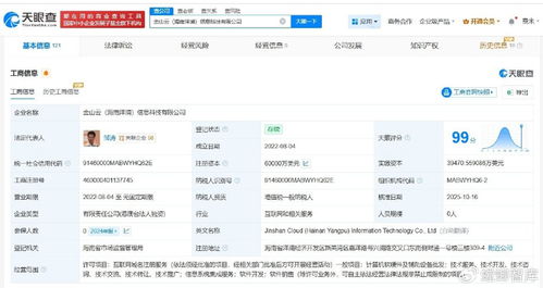 金山云旗下海南洋浦信息科技公司完成增資，注冊資本躍升至6億美元，增幅達(dá)20%，專注信息系統(tǒng)集成服務(wù)